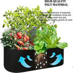 Florabrix Plant Bag | Rectangular Planting Bag Made of Non-Woven Fabric | With Handles & Drainage | For Vegetables, Flowers & Herbs
