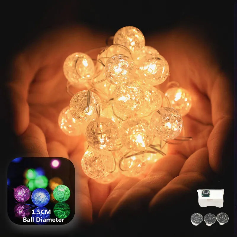LumiaGlow LED string lights | Warm white | 3 modes | Battery operated