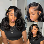 Short Peruvian Body Wave Hair Bundles 3/4 Pack Deals, 100% Unprocessed Virgin Human Hair, Loose Body Weave