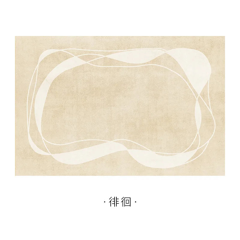 Plush Area Rug with Non-Slip Backing for Bedroom or Living Room