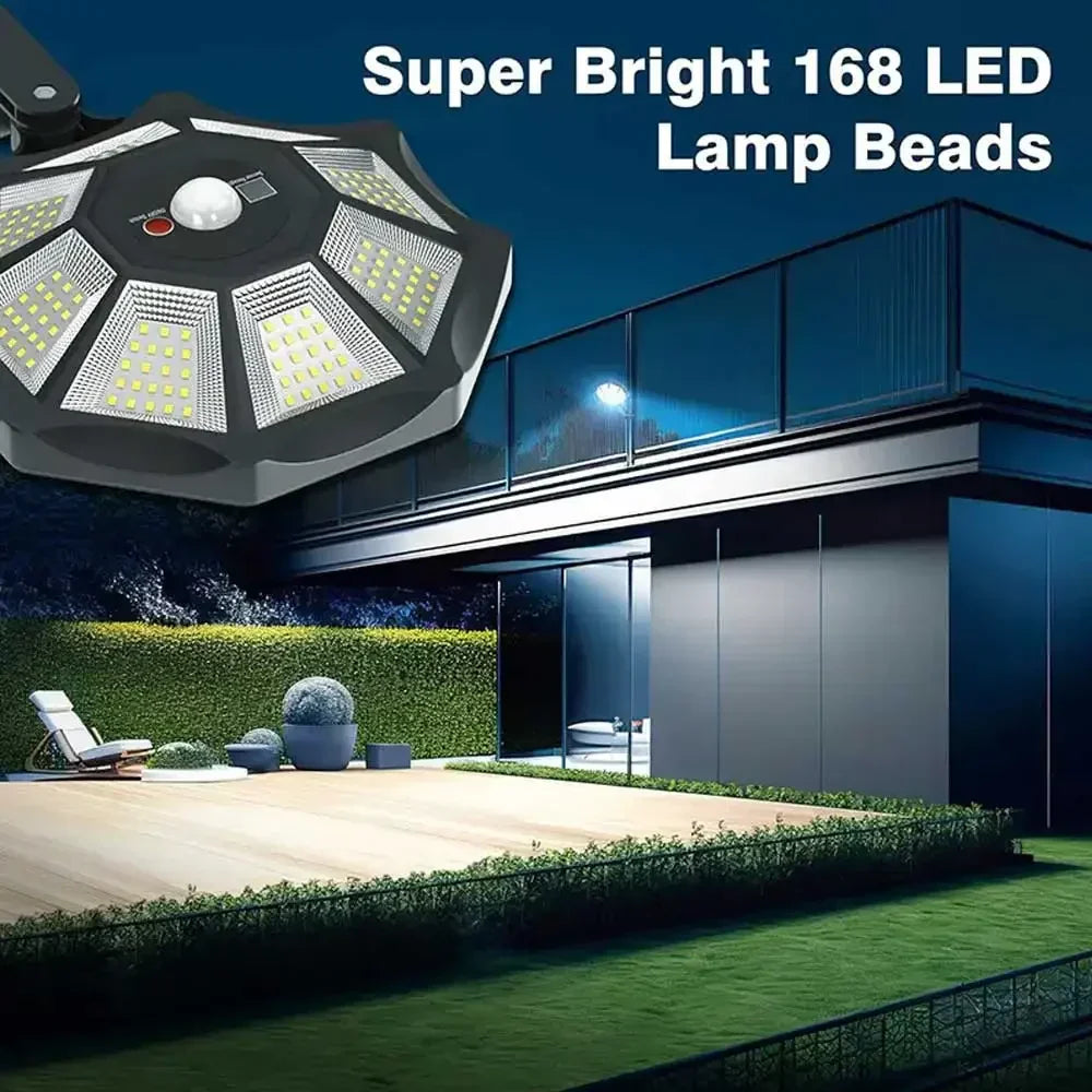 Lumiaro OctaBeam | 360° Solar lamp | 168 LEDs & motion sensor | With remote control