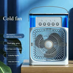Auronix Mini Air Cooler | 3-in-1 Fan with LED & Humidifier | USB | 600ml Tank