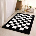 Plush Checkered Bath Mat