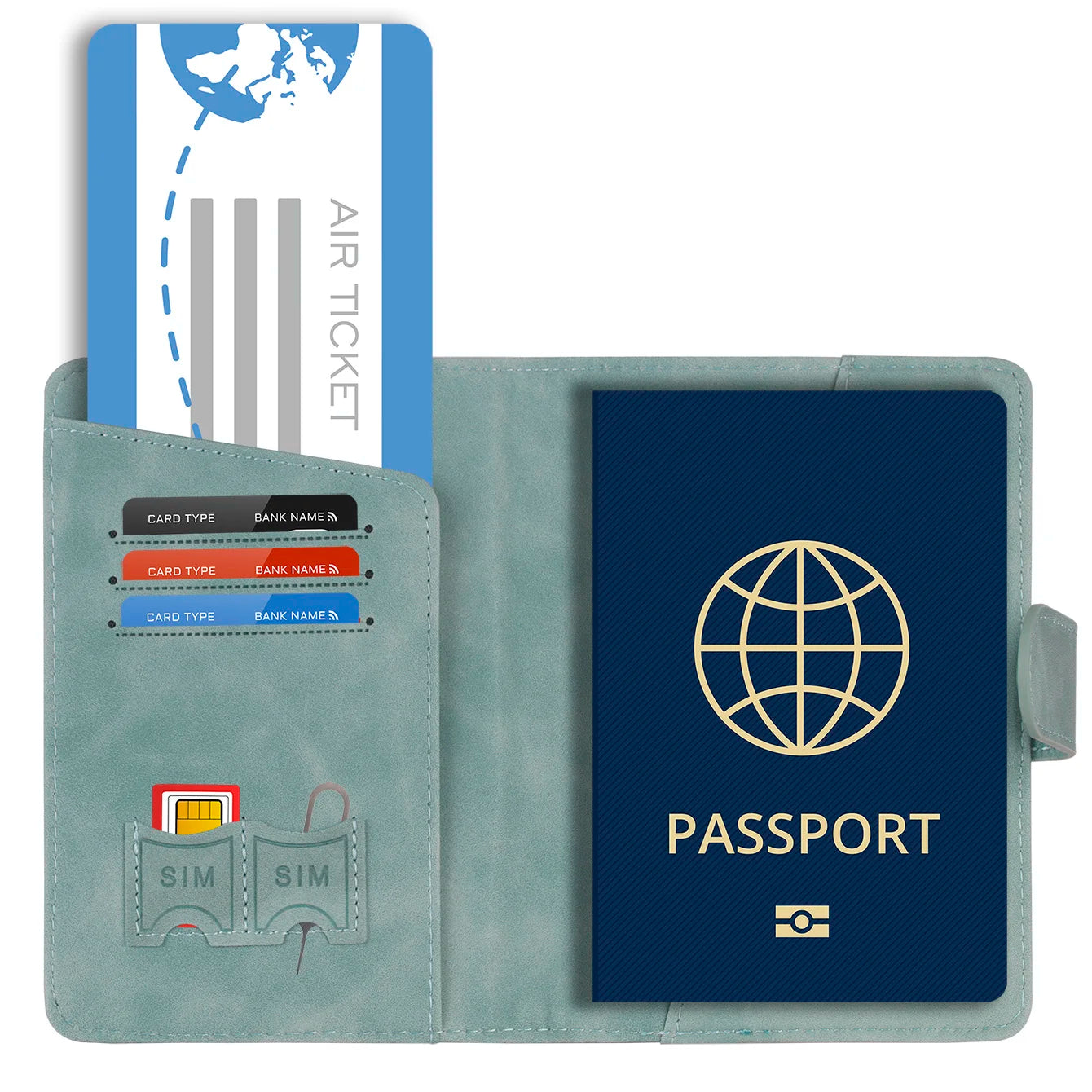 SafePort Passport Holder | RFID Protection | Elegant Leather Look | Compact for Men & Women