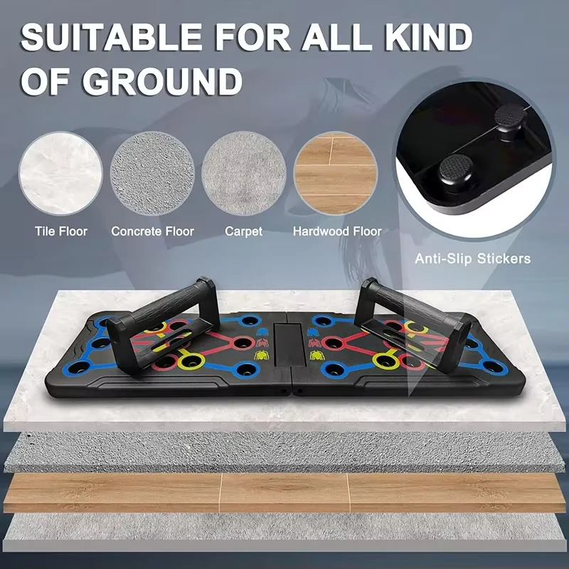 Portable Foldable Push Up Board for Full Body Home Workouts