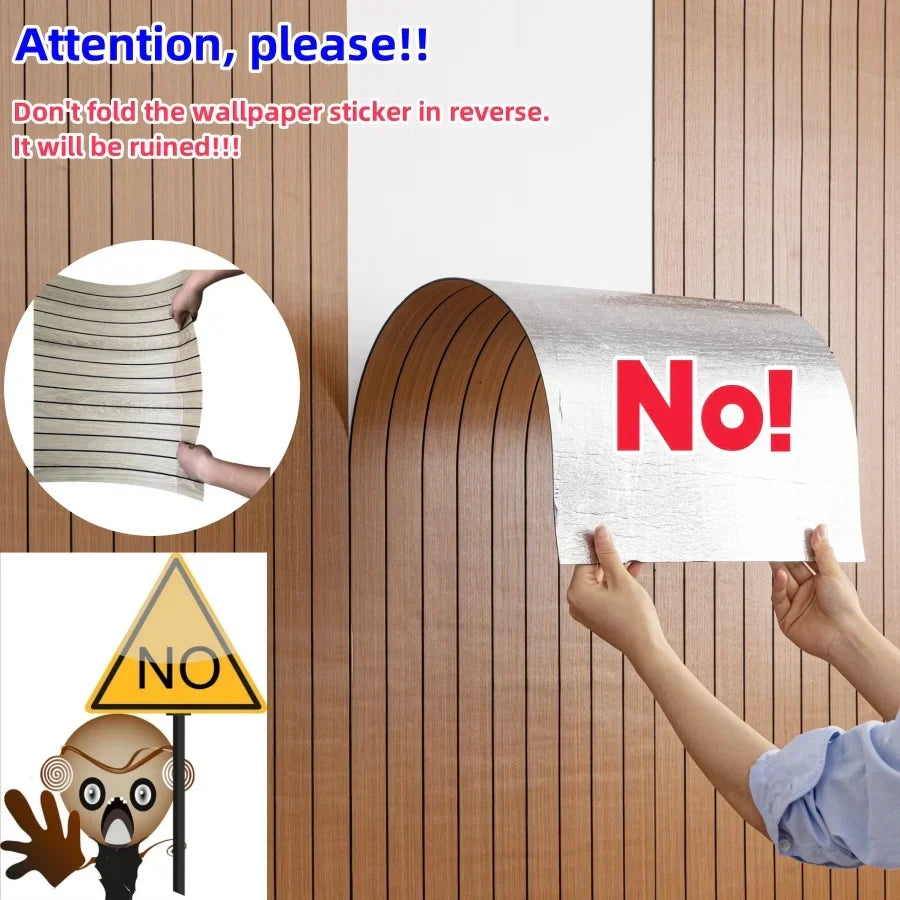 Easy Apply Wood Effect Home Wall Panel Sticker