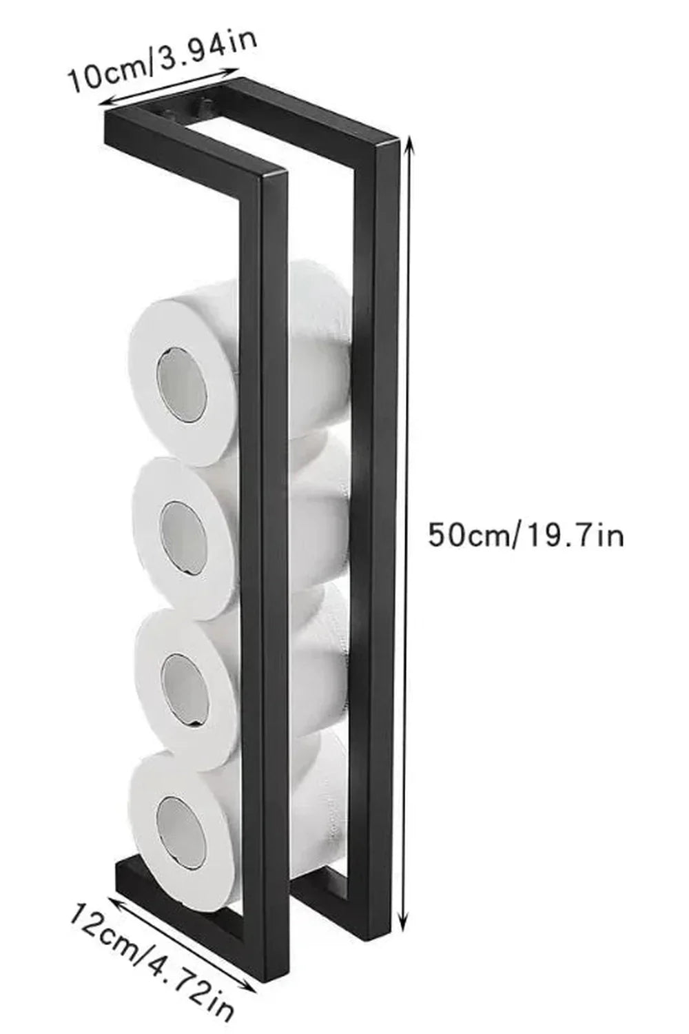 Slim Black Bathroom Shelf