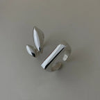 S925 Modern Geometric Elegance Rings