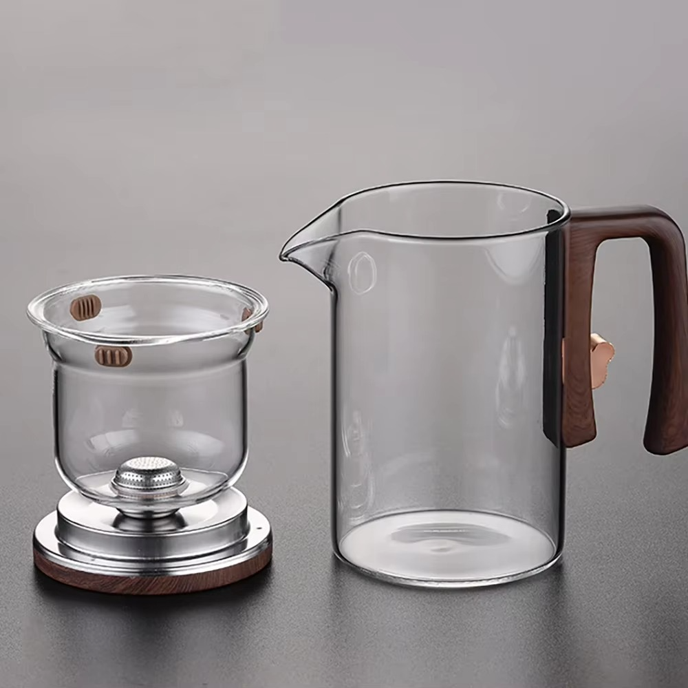 Magical Glass Teapot with Built-In Strainer and Heat-Resistant Handle