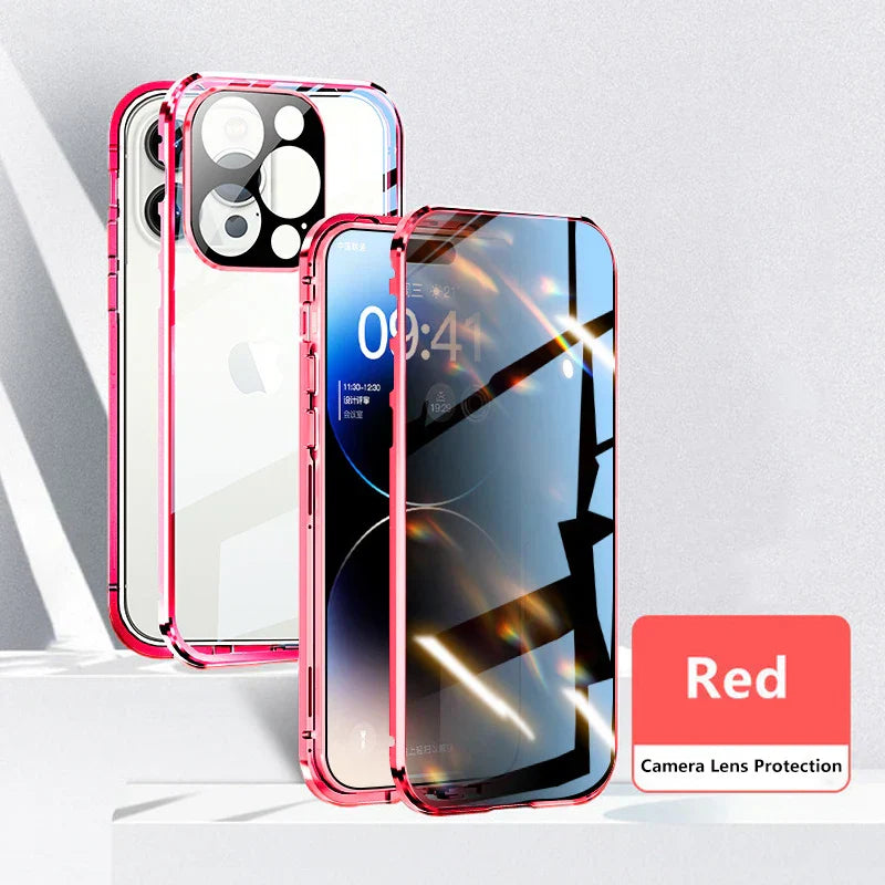Invisible Shield Full Cover Anti-Peep Privacy Magnetic Phone Case