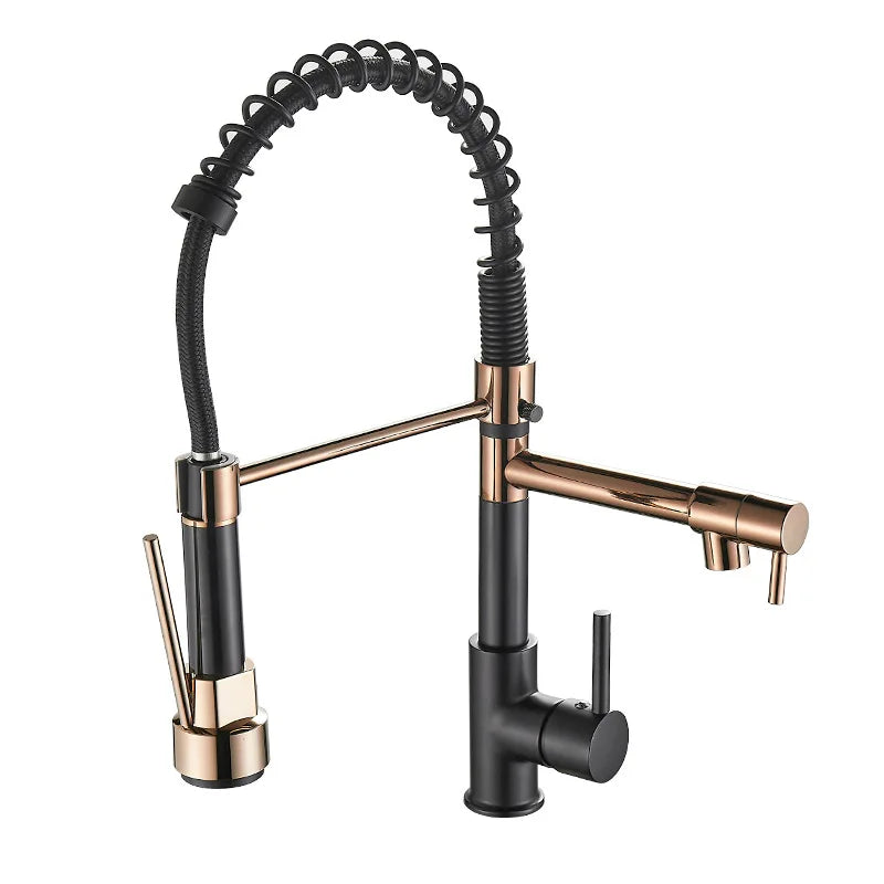 DualFlow Kitchen Faucet - Luxurious Double Bronze Kitchen Faucet