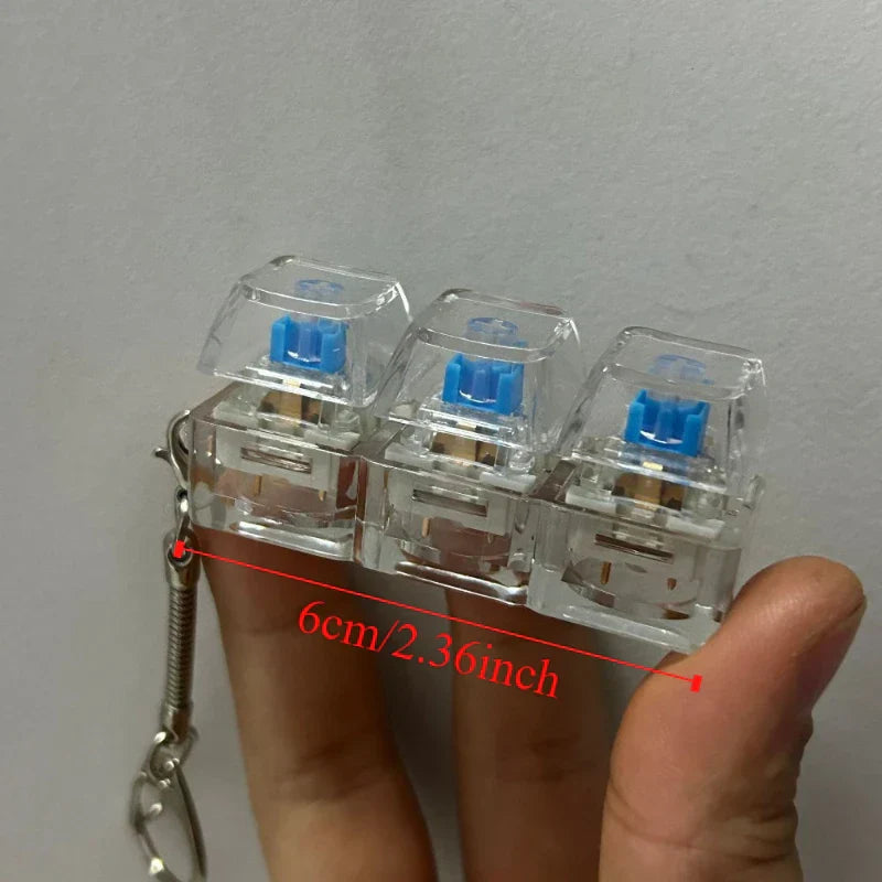 Mechanical Cube Click Fidget Keychain