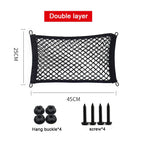Stretchable Mesh Cargo Net Organizer for Car Storage