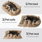 Cozy 3-in-1 bed for pets