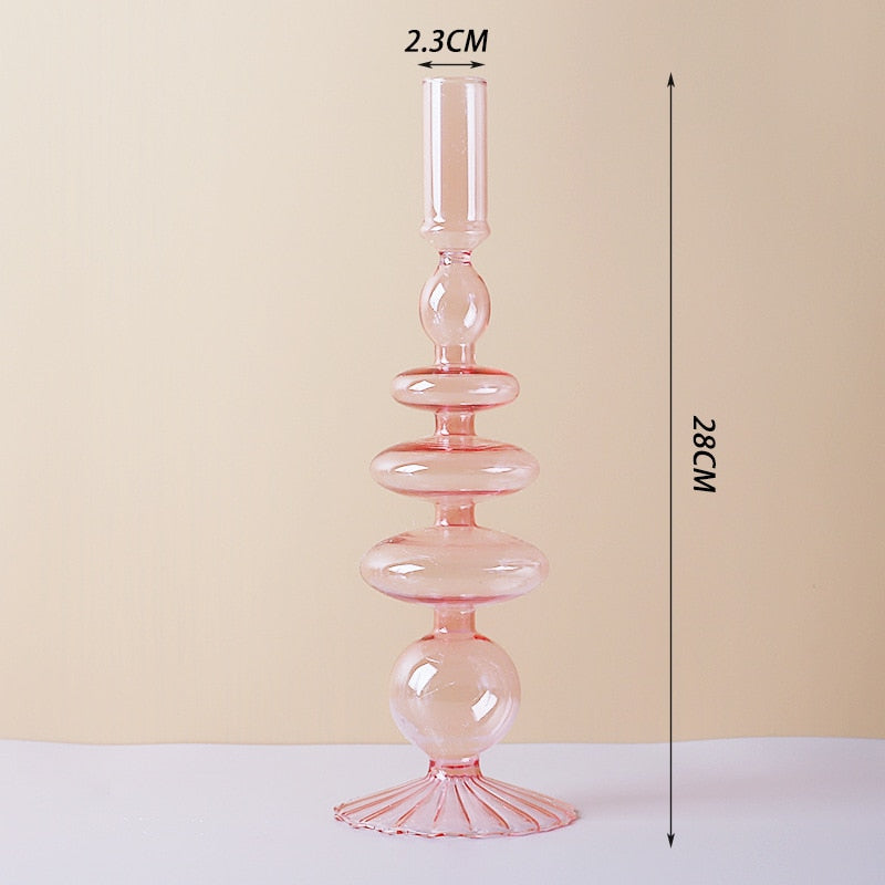Lilac Candle Holder made of Glass