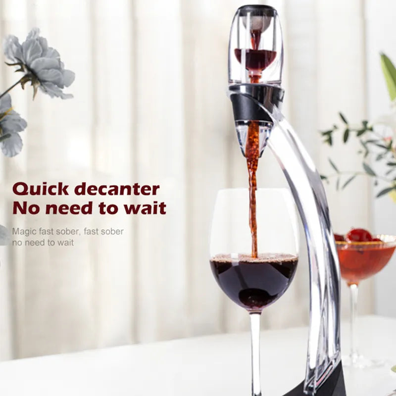 Wine aerator, decanter, pourer, set with filters, air purifier, stand diffuser, air aerator, sieve, aerator, wine for the dining room bar
