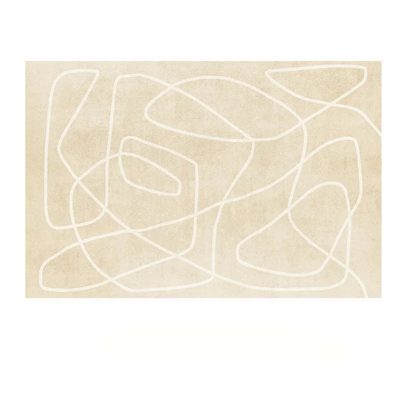 Japanese Minimalist Plush Area Rug with Non-Slip Backing