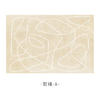 Japanese Minimalistic Soft Rug Non-Slip High Pile Carpet Living and Bedroom