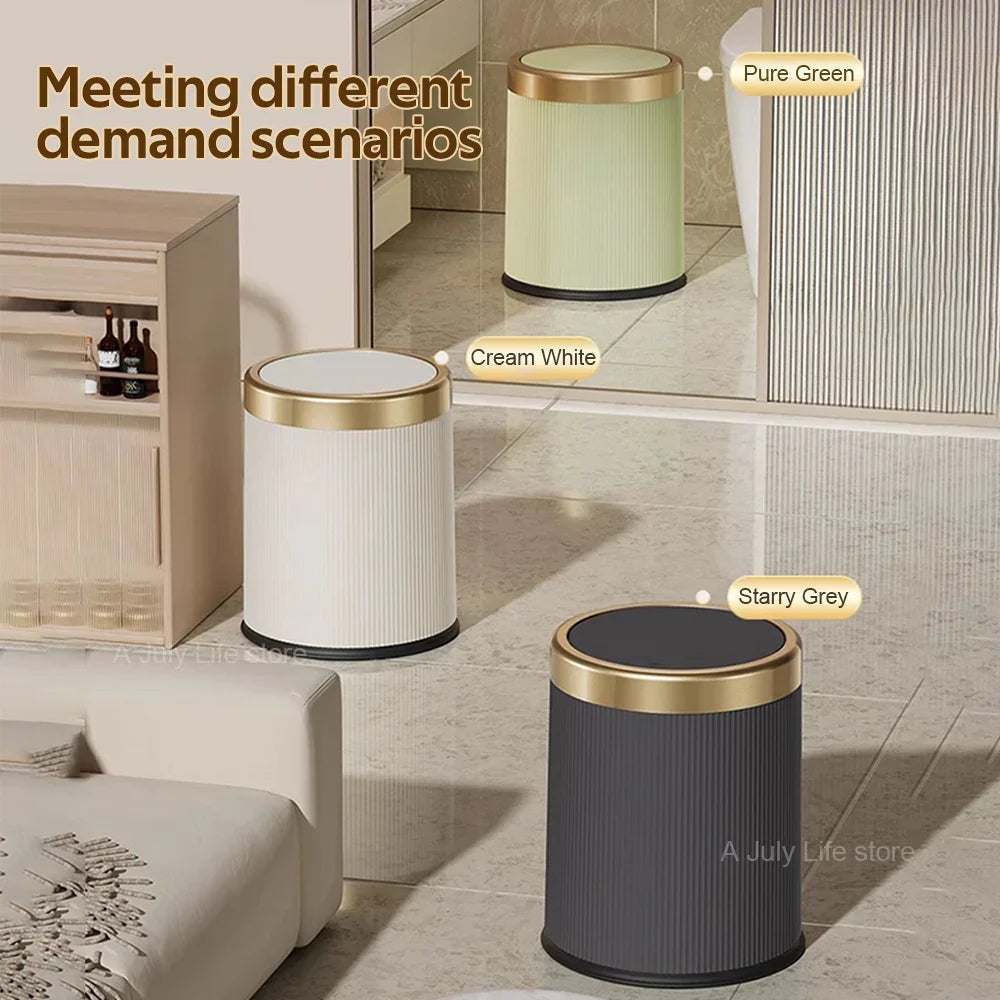 Modern rectangular waste bin | With lid & removable inner bin | For kitchen, bathroom & office