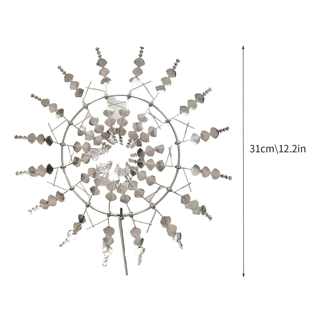 Unique Solar-Powered Kinetic Metal Windmill Spinner - Magical Wind Collectors for Patio, Garden, Lawn Outdoor Decoration