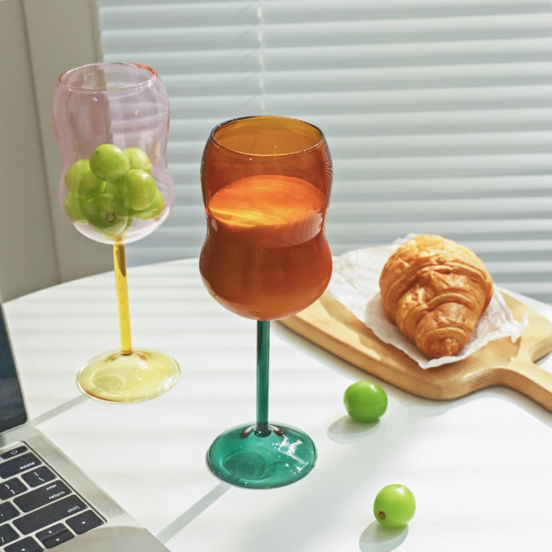 2-colored Chubby wine glass