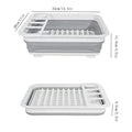 TrockniQ Foldable Drying Rack Kitchen | Dish Rack with Water Drain | Space-Saving & Washable | Modern Design Made of Plastic