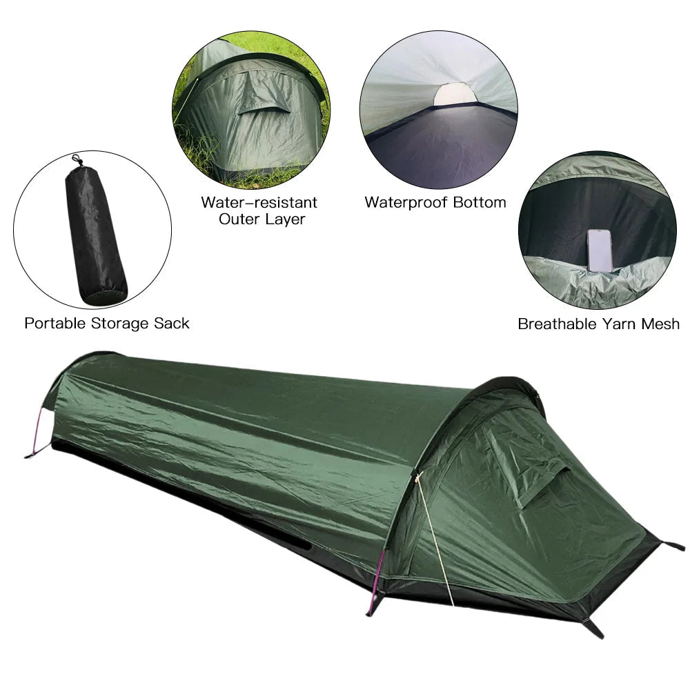 TrekMaster SoloShield | One-Person Tent | Ultralight & Weatherproof | For Trekking & Camping