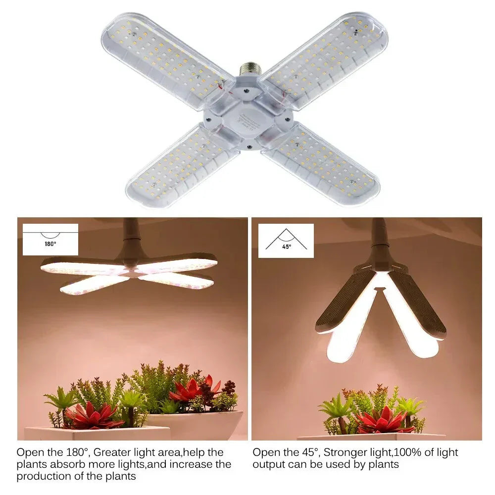 Floriva Plant Lamp | Foldable Wing Design | Full Spectrum LED | 24W 36W 48W | E27 Socket