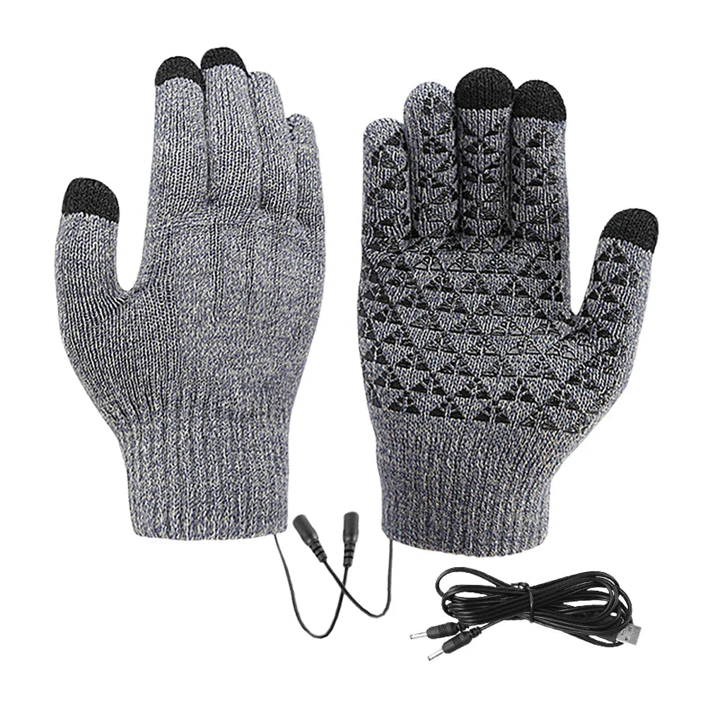 Heated Gloves FROSTIQ | USB Charging | Touchscreen & Non-Slip | Winter Thermal Gloves for Outdoor & Cycling