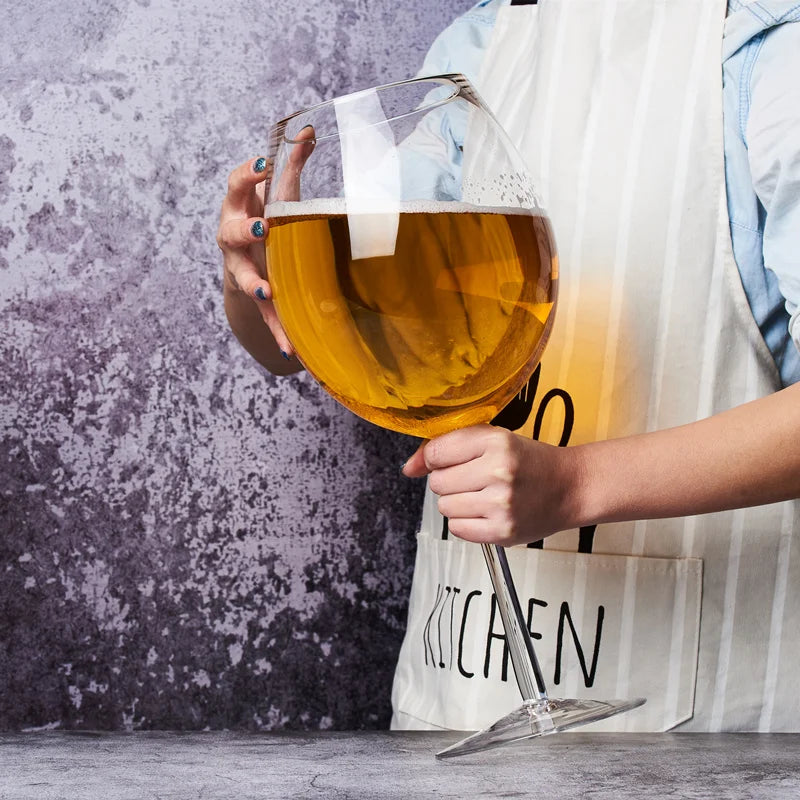 Huge 106 Oz Wine Glass and Beer Mug Combo - 3000ML Extra Large Crystal Glass for Parties, Weddings, and Celebrations