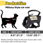 Adjustable Tactical Pet Harness with Control Handle for Cats and Large Dogs