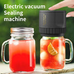 Electric Mason Jar Vacuum Sealing Set - Cordless Sealer for Wide Mouth and Regular Mason Jars - Ideal for Food Storage