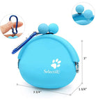 Treatico Silicone Snack Bag for Dogs | With Clip & Velcro | For Training, Walking & Traveling | 9 × 9.5 cm