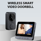 Wireless Video Doorbell with 4.3" IPS Screen & Night Vision