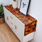 Autumna LeafRunner Table Runner Linen | Maple Leaf Autumn Decor | Washable & Durable | 150–200 × 33 cm