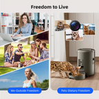 Smart 68oz Automatic Pet Feeder with Camera & WiFi Control