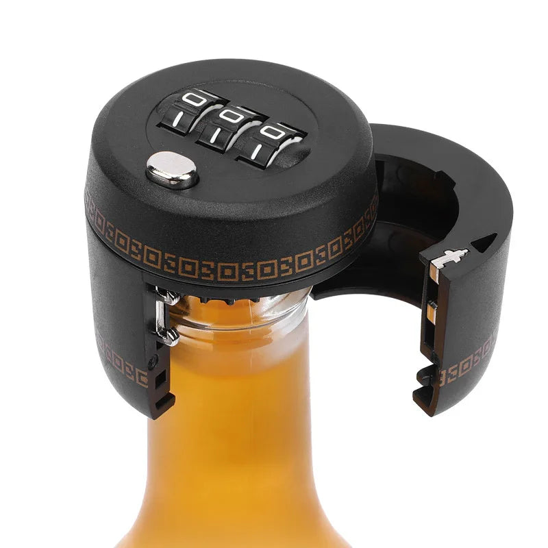Drink Safe Reusable Childproof Password Lock Wine Bottle Stopper