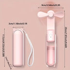 Mini Hand Fan Breezella | USB Rechargeable | 3 Speeds | Foldable & Power Bank Function | 2000 mAh Battery