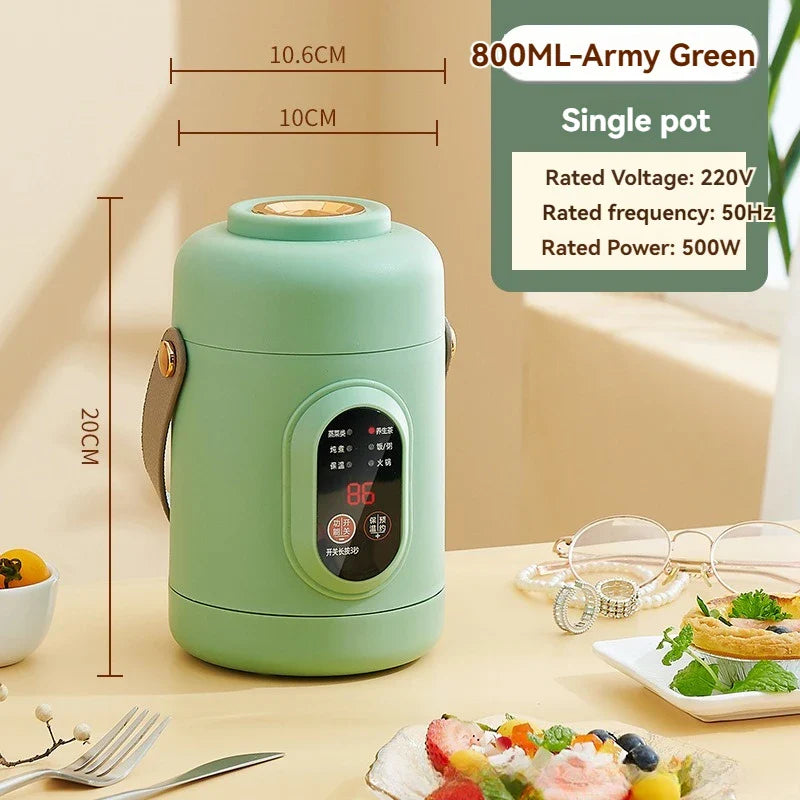 NutriCook One Electric Mini Cooker 1L | Portable Slow Cooker & Soup Maker | Smart Timer Function | For Office & Home