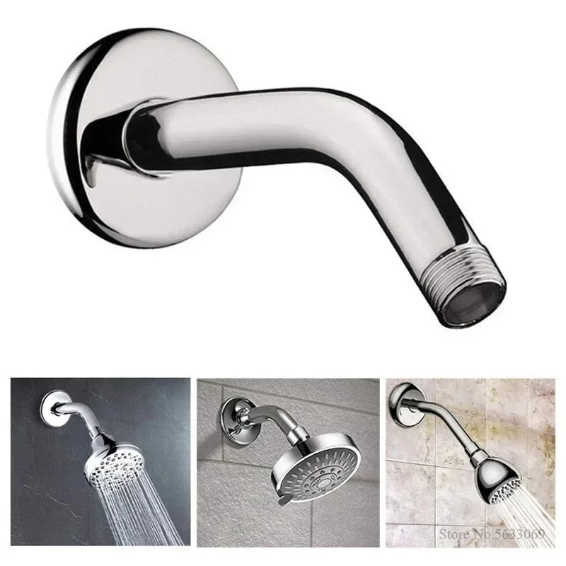 High-Pressure Rain Shower Head with Arm | Round Model – Wall Mount