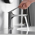 Elegant bathroom faucet - with single lever for timeless comfort