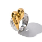 Chunky Gold Wrapped Two Tone Ring