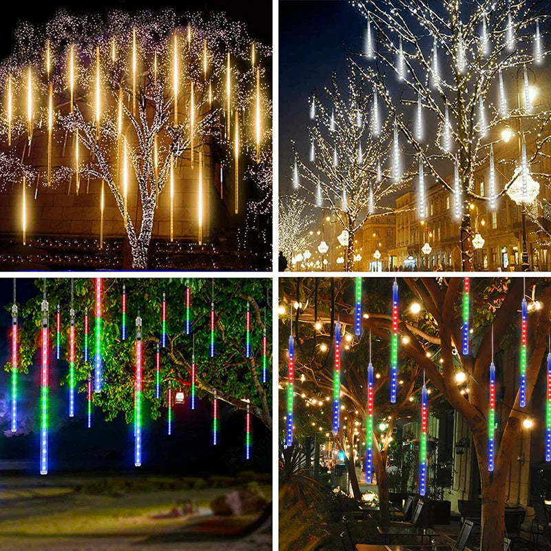 Waterproof LED Garland in the Shape of Falling Drops