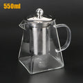 Teavora Glass Teapot with Stainless Steel Infuser | Heat Resistant & Dishwasher Safe | For Loose Tea & Tea Flowers | 550/750/950 ml