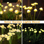 MushGlow Solar Garden Lights | Jellyfish & Mushroom Design | Solar Powered & Weatherproof