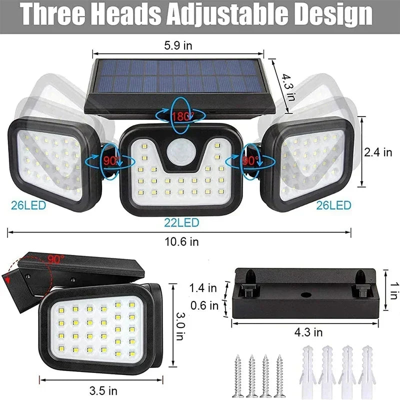 Power Save Motion Activated Outdoor Solar Lamp