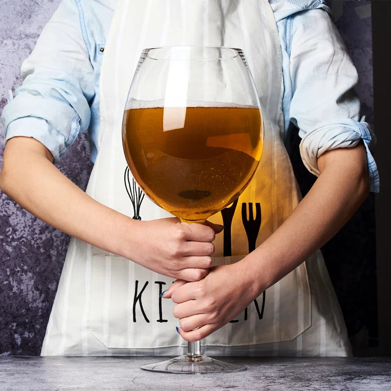Huge 106 Oz Wine Glass and Beer Mug Combo - 3000ML Extra Large Crystal Glass for Parties, Weddings, and Celebrations