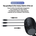 Retractable Car Backseat Fast Charging Adapter
