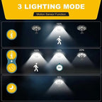 Lumiaro OctaBeam | 360° Solar lamp | 168 LEDs & motion sensor | With remote control