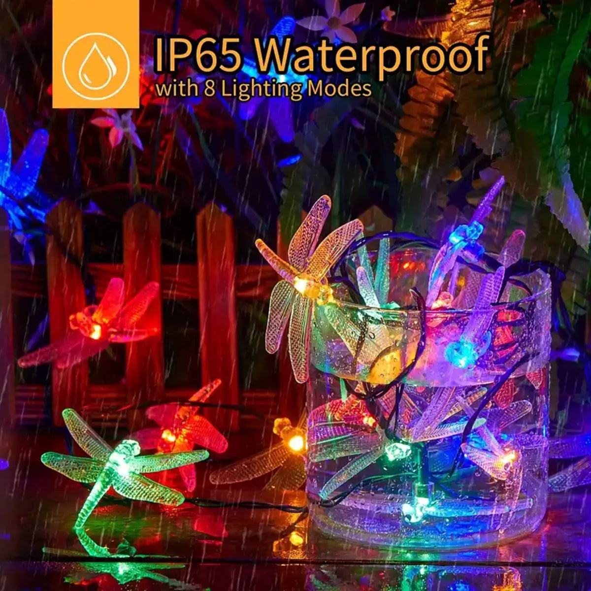 Solithia Dragonfly Light String | Solar | 8 Modes | IP65 Weatherproof | 5m 20 LEDs